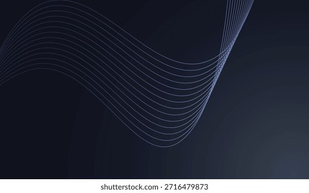 Abstract blue waves, flowing lines, curved shapes, smooth gradient background for digital design and presentations, adding depth and visual interest
