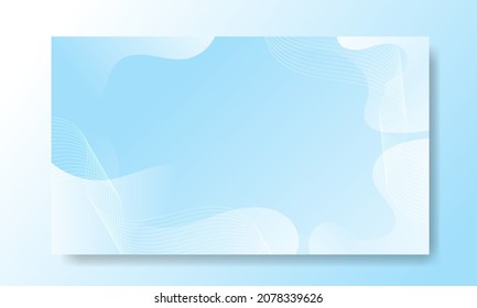 Abstrakter blauer Wellen, geometrischer Hintergrund. Modernes Hintergrunddesign. Farbverlauf-Farbe. Zusammensetzung der flüssigen Formen. Geeignet für Präsentationsdesign. Website, Banner, Wallpaper, Broschüre, Poster