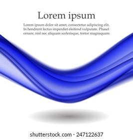 Abstract blue waves isolated on white