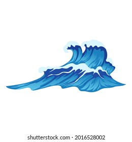 Unas ondas azules abstractas aisladas de fondo blanco. ilustración vectorial