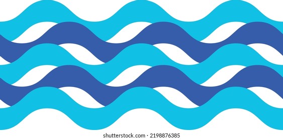Abstract blue waves. Line pattern. Water surface