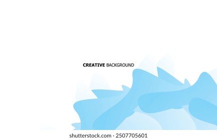 abstract blue with waves on background white vector design