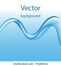abstract blue waves on a blue background