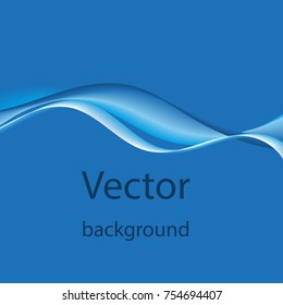 abstract blue waves on a blue background