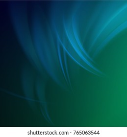 Abstract blue Waves on green Background.