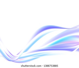 abstract blue waves on white background