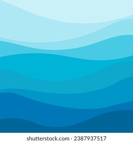 Abstract blue waves. Vector background.