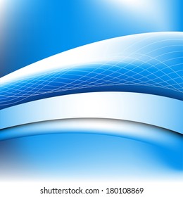 Abstract blue waves. Vector. Clip-art