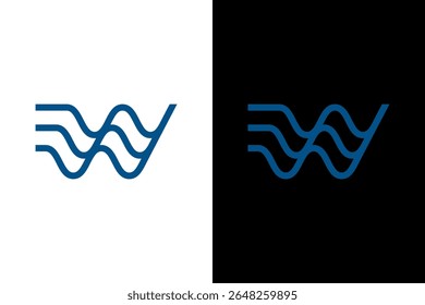 Abstract Blue Waves Vector Illustration Graphic