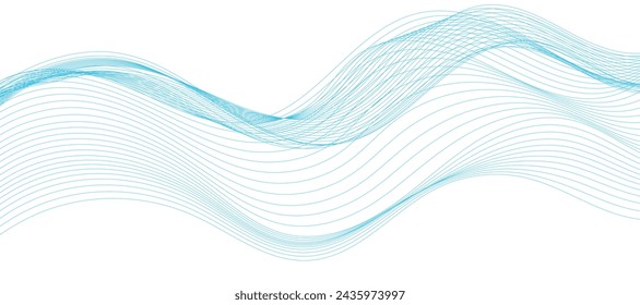 abstract blue waves. Vector illustrations. EPS10