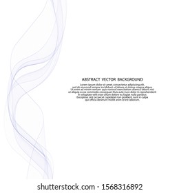 Abstract blue wave.smooth blue lines or wave on a transparent background.