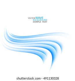 Abstract blue waves.Vector.He waved wave