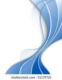 Abstract blue wave.Vector illustration