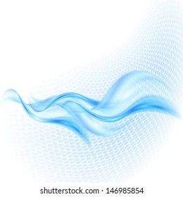 Abstract blue waving background