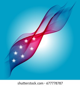 
Abstract blue waving background