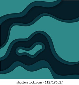 Abstract blue wavy background.