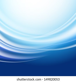 Abstract Blue Wavy Background 