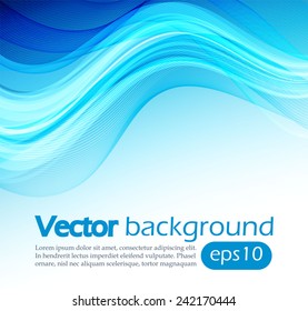 Abstract blue wavy background