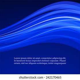 Abstract blue wavy background