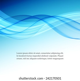 Abstract blue wavy background