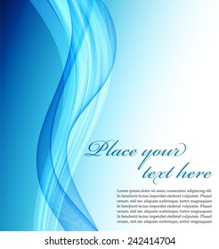 Abstract blue wavy background