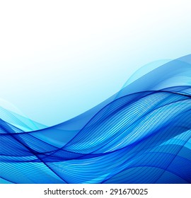 Abstract blue wavy background