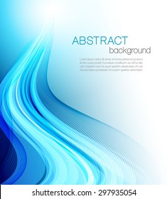 Abstract blue wavy background