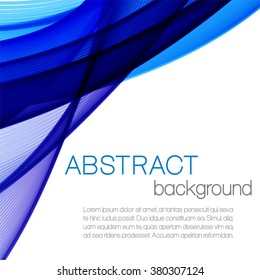 Abstract blue wavy background