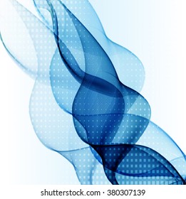 Abstract blue wavy background