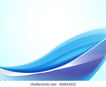 Abstract blue wavy background
