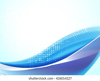 Abstract blue wavy background