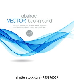 Abstract Blue Wavy Background