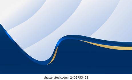 Abstract blue wavy background for banner. Professional blue wavy background. Banner design with abstract blue shape. Curve shape wallpaper. Abstract wavy corporate background