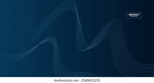 Abstract blue wavy background with bright blue wavy lines can be used for sale banners, wallpapers, flyers, landing pages. eps10