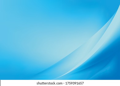 Diseño de fondo de onda azul abstracto, vector de plantilla de fondo azul de diseño fresco