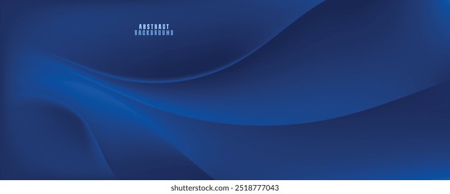 Abstract blue wavy background. Design template for wallpaper, website, technology banner, technology poster, and presentation.
