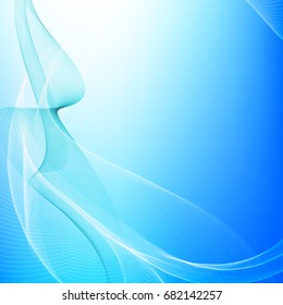 Abstract blue wavy background design