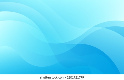 Abstract blue wavy background. Dynamic shapes composition. Vector illustration
