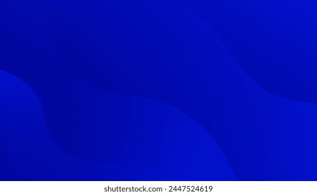 Abstract blue wavy background. Dynamic shapes composition. Creative illustration for poster, web, landing, cover, greeting, EPS 10