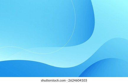 Abstract blue wavy background. Fluid shapes composition. Eps10 vector