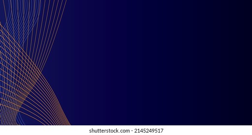 fondo ondulado azul abstracto con onda dorada, se puede utilizar para la venta de banner, papel tapiz, para, folleto