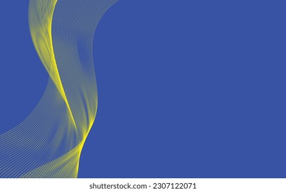 abstract blue wavy background with gold line wave, can be used for banner sale, wallpaper, for, brochure, landing page.