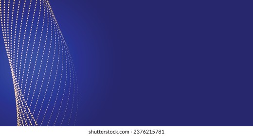 abstract blue wavy background with gold line wave, can be used for banner sale, wallpaper, for, brochure, landing page