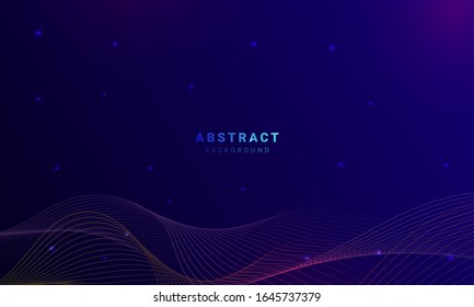 abstract blue wavy background with light glitter, can be used for banner sale, wallpaper, for, brochure, landing page