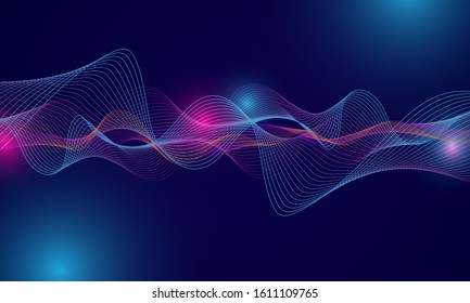 abstract blue wavy background with line wave, can be used for banner sale, wallpaper, for, brochure, landing page.