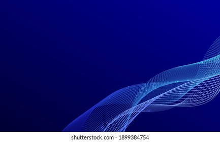 fondo ondulado azul abstracto con onda de línea, se puede usar para venta de banner, papel tapiz, para, folleto, página de aterrizaje.