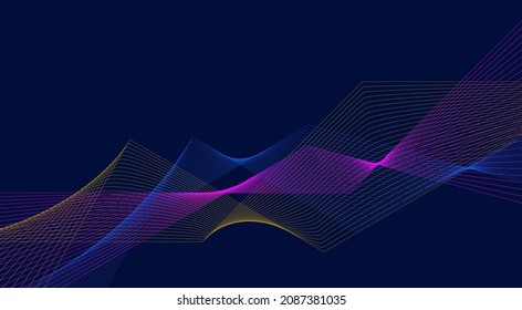 fondo ondulado azul abstracto con onda de línea, se puede usar para venta de banner, papel tapiz, para, folleto, página de aterrizaje.