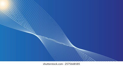 abstract blue wavy background with line wave, can be used for banner sale,simple vector art
