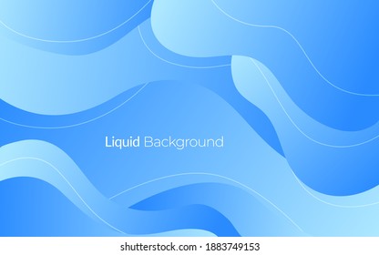 abstract blue wavy background with lines ornament