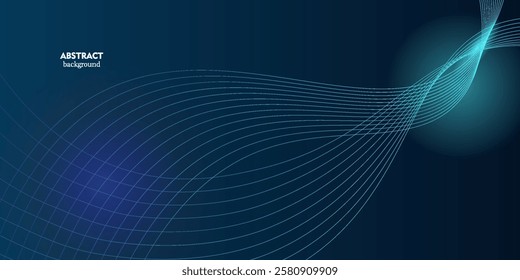 Abstract blue wavy background with wavy lines, can be used for sale banner, wallpaper, flyer, landing page. eps10